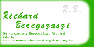 richard beregszaszi business card